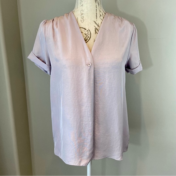 Aritzia Wilfred Nobel Short Sleeve Triacetate Oversized Blouse XS - Picture 7 of 12